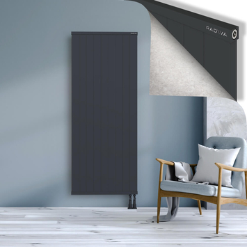 Rio Dekoratif Alüminyum Radyatör 1800x904 Koyu Antrasit Alt Sağ 50mm