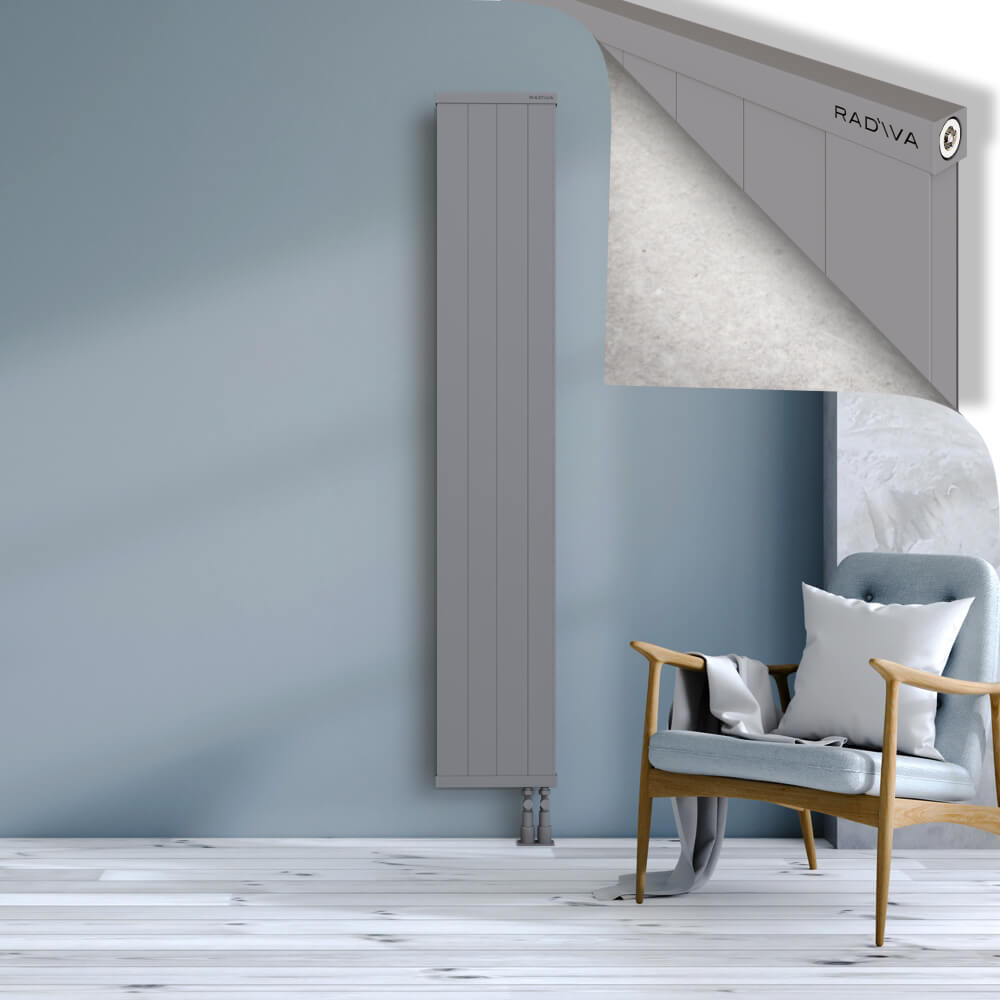 Rio Dekoratif Alüminyum Radyatör 1900x404 Gri - 3