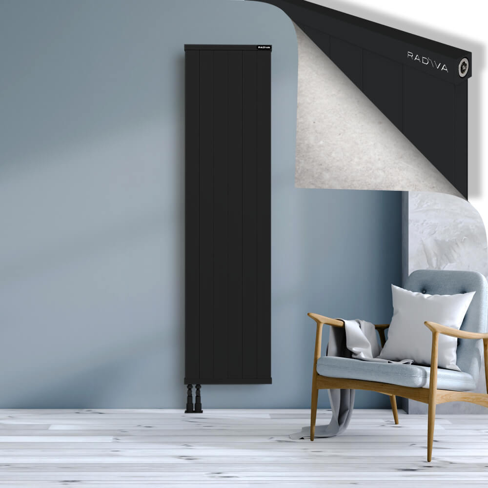 Rio Dekoratif Alüminyum Radyatör 1900x604 Siyah - 4