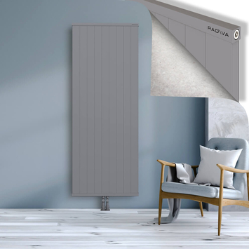Rio Dekoratif Alüminyum Radyatör 1900x904 Gri Alt Orta 50mm