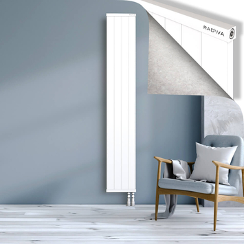 Rio Dekoratif Alüminyum Radyatör 2000x404 Beyaz Alt Sağ 50mm