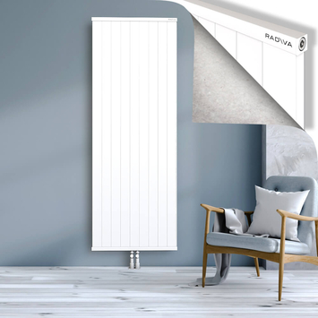 Rio Dekoratif Alüminyum Radyatör 2000x904 Beyaz Alt Orta 50mm