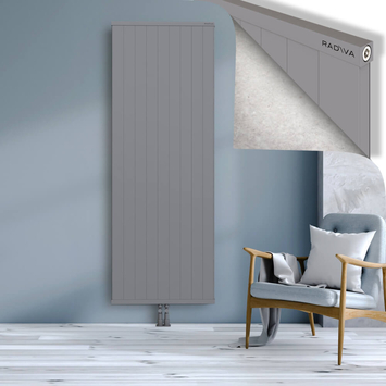 Rio Dekoratif Alüminyum Radyatör 2000x904 Gri Alt Orta 50mm
