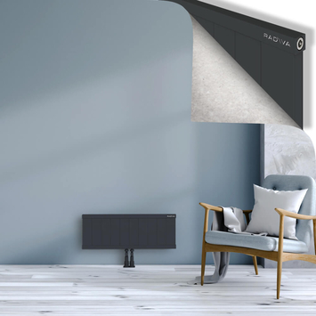 Rio Dekoratif Alüminyum Radyatör 300x1004 Koyu Antrasit Alt Orta 50mm
