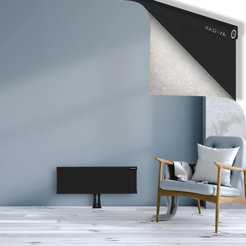Rio Dekoratif Alüminyum Radyatör 300x1104 Siyah Alt Orta 50mm