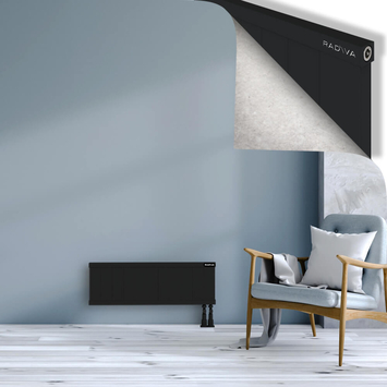 Rio Dekoratif Alüminyum Radyatör 300x1104 Siyah Alt Sağ 50mm
