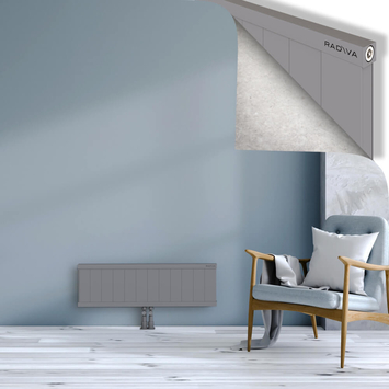 Rio Dekoratif Alüminyum Radyatör 300x1204 Gri Alt Orta 50mm