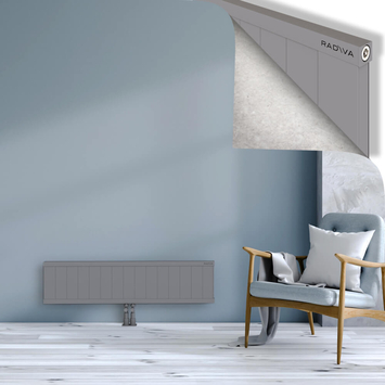 Rio Dekoratif Alüminyum Radyatör 300x1504 Gri Alt Orta 50mm