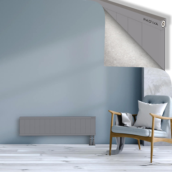Rio Dekoratif Alüminyum Radyatör 300x1504 Gri Alt Sağ 50mm