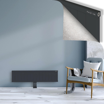 Rio Dekoratif Alüminyum Radyatör 300x1504 Koyu Antrasit Alt Orta 50mm