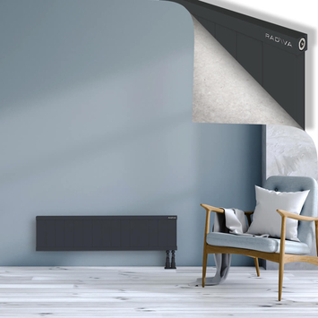 Rio Dekoratif Alüminyum Radyatör 300x1504 Koyu Antrasit Alt Sağ 50mm
