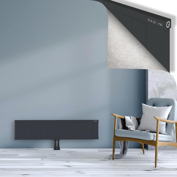 Rio Dekoratif Alüminyum Radyatör 300x1604 Koyu Antrasit Alt Orta 50mm