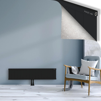 Rio Dekoratif Alüminyum Radyatör 300x1604 Siyah Alt Orta 50mm