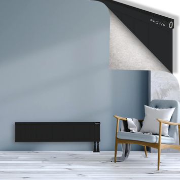 Rio Dekoratif Alüminyum Radyatör 300x1604 Siyah Alt Sağ 50mm