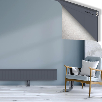 Rio Dekoratif Alüminyum Radyatör 300x2204 Antrasit Alt Orta 50mm