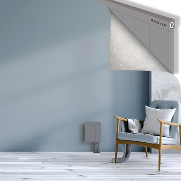 Rio Dekoratif Alüminyum Radyatör 300x304 Gri Alt Sağ 50mm