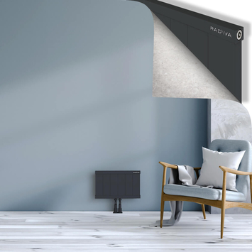 Rio Dekoratif Alüminyum Radyatör 300x604 Koyu Antrasit Alt Orta 50mm
