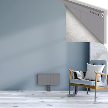 Rio Dekoratif Alüminyum Radyatör 300x704 Gri Alt Orta 50mm