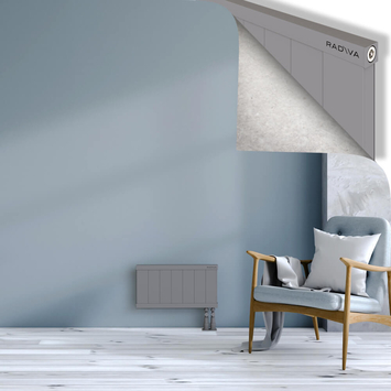 Rio Dekoratif Alüminyum Radyatör 300x704 Gri Alt Sağ 50mm