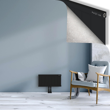 Rio Dekoratif Alüminyum Radyatör 300x704 Siyah Alt Orta 50mm