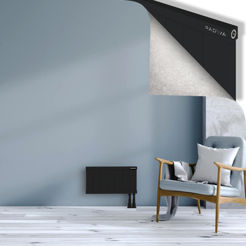 Rio Dekoratif Alüminyum Radyatör 300x704 Siyah Alt Sağ 50mm