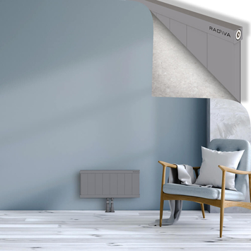 Rio Dekoratif Alüminyum Radyatör 300x804 Gri Alt Orta 50mm