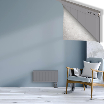 Rio Dekoratif Alüminyum Radyatör 300x804 Gri Alt Sağ 50mm