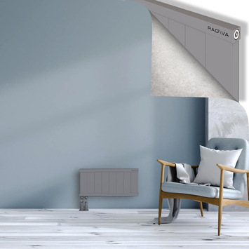 Rio Dekoratif Alüminyum Radyatör 300x804 Gri Alt Sol 50mm