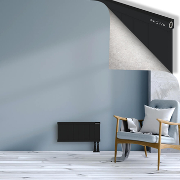 Rio Dekoratif Alüminyum Radyatör 300x804 Siyah Alt Sağ 50mm