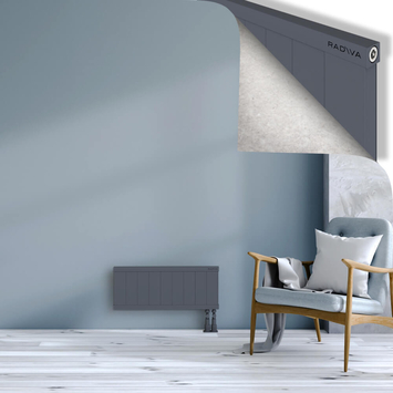 Rio Dekoratif Alüminyum Radyatör 300x904 Antrasit Alt Sağ 50mm