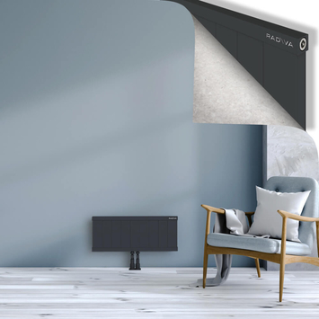Rio Dekoratif Alüminyum Radyatör 300x904 Koyu Antrasit Alt Orta 50mm