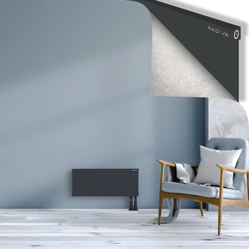 Rio Dekoratif Alüminyum Radyatör 300x904 Koyu Antrasit Alt Sağ 50mm