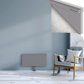 Rio Dekoratif Alüminyum Radyatör 400x1004 Gri Alt Orta 50mm