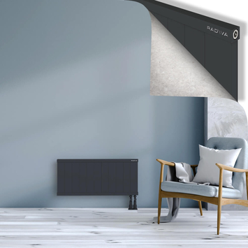 Rio Dekoratif Alüminyum Radyatör 400x1104 Koyu Antrasit Alt Sağ 50mm