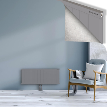Rio Dekoratif Alüminyum Radyatör 400x1204 Gri Alt Orta 50mm
