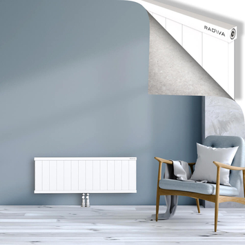Rio Dekoratif Alüminyum Radyatör 400x1404 Beyaz Alt Orta 50mm