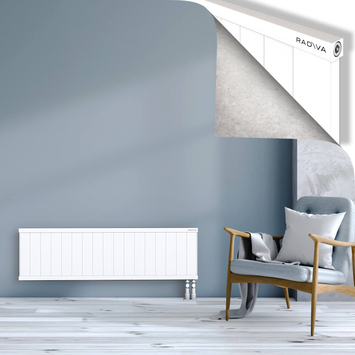 Rio Dekoratif Alüminyum Radyatör 400x1704 Beyaz Alt Sağ 50mm