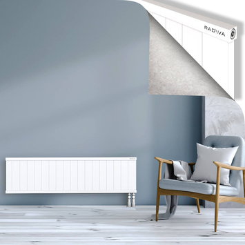 Rio Dekoratif Alüminyum Radyatör 400x1804 Beyaz Alt Sağ 50mm
