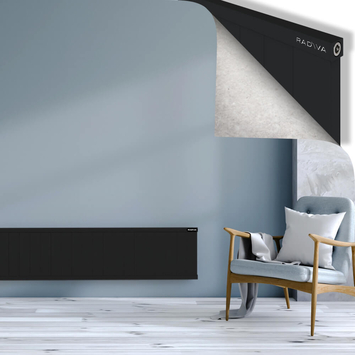Rio Dekoratif Alüminyum Radyatör 400x2104 Siyah Alt Sol 50mm
