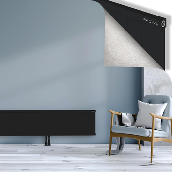 Rio Dekoratif Alüminyum Radyatör 400x2404 Siyah Alt Orta 50mm