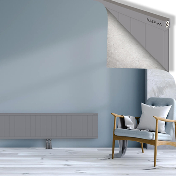 Rio Dekoratif Alüminyum Radyatör 400x2604 Gri Alt Orta 50mm