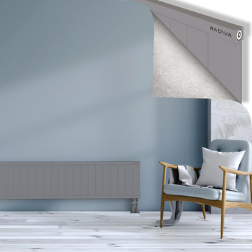 Rio Dekoratif Alüminyum Radyatör 400x2604 Gri Alt Sağ 50mm