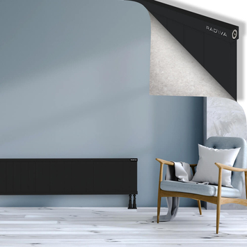 Rio Dekoratif Alüminyum Radyatör 400x2804 Siyah Alt Sağ 50mm