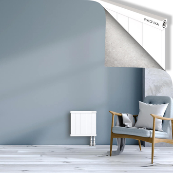 Rio Dekoratif Alüminyum Radyatör 400x504 Beyaz Alt Sağ 50mm
