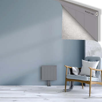 Rio Dekoratif Alüminyum Radyatör 400x504 Gri Alt Orta 50mm