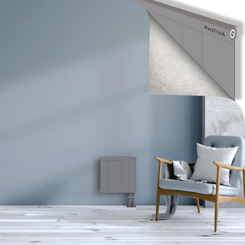 Rio Dekoratif Alüminyum Radyatör 400x504 Gri Alt Sağ 50mm