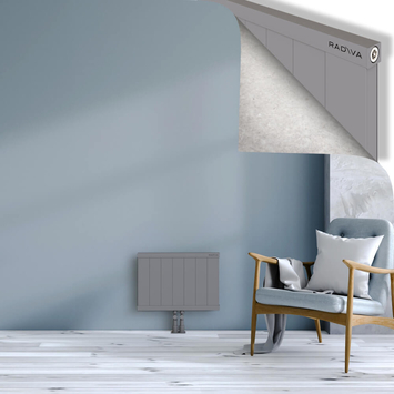 Rio Dekoratif Alüminyum Radyatör 400x704 Gri Alt Orta 50mm