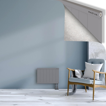 Rio Dekoratif Alüminyum Radyatör 400x704 Gri Alt Sağ 50mm