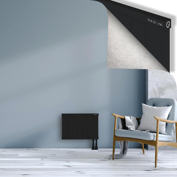 Rio Dekoratif Alüminyum Radyatör 400x704 Siyah Alt Sağ 50mm