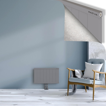 Rio Dekoratif Alüminyum Radyatör 400x804 Gri Alt Orta 50mm